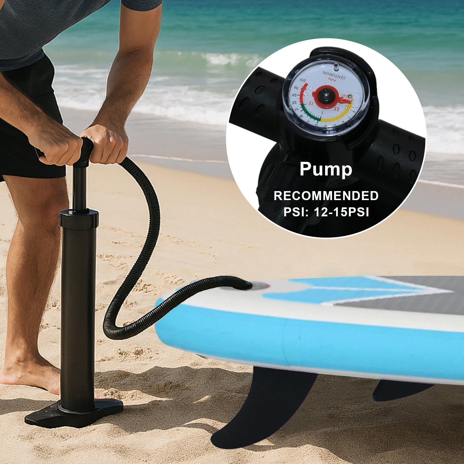 10ft Inflatable Stand Up Paddle Board for Adults, Anti-Slip EVA Deck, SUP Board with Accessories