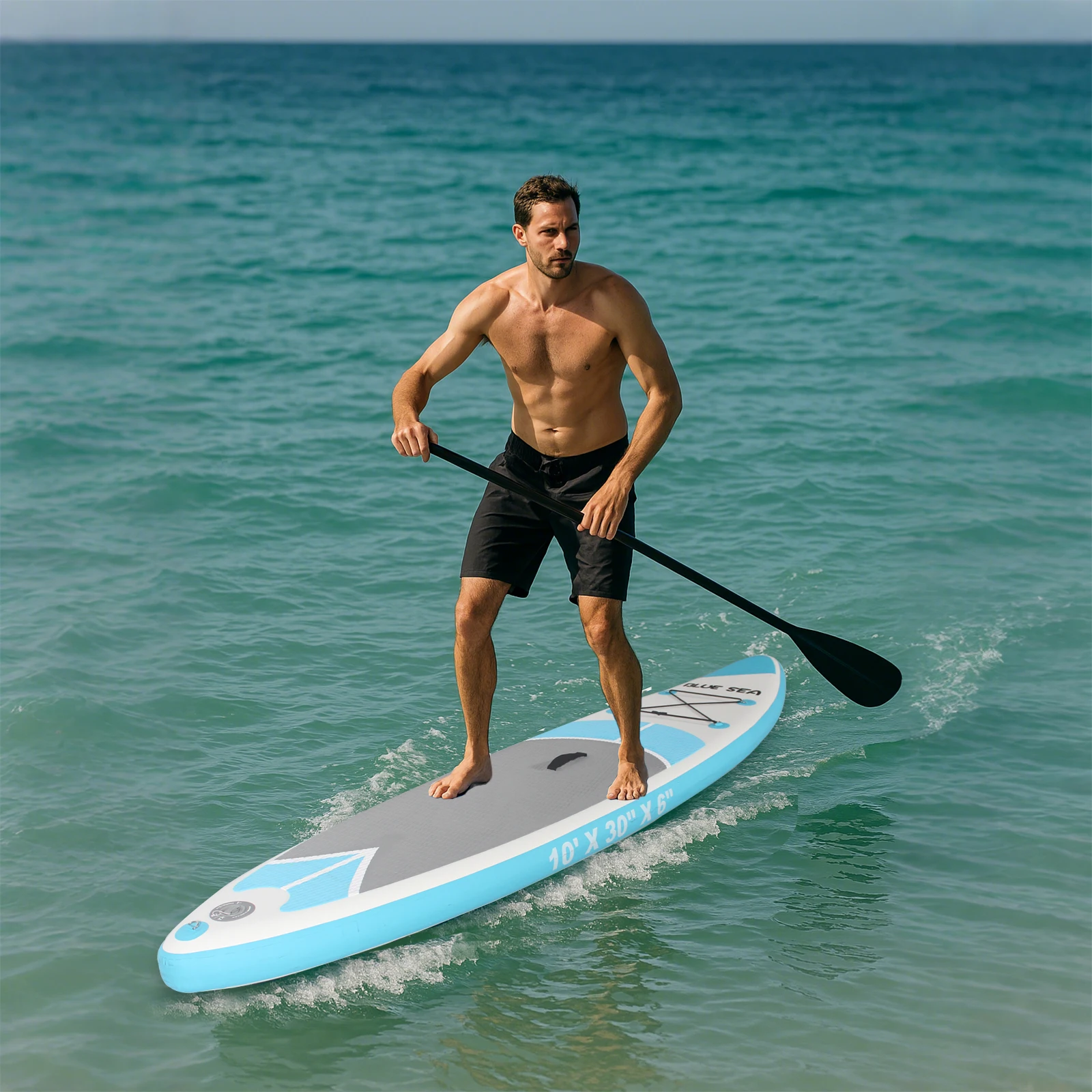 10ft Inflatable Stand Up Paddle Board for Adults, Anti-Slip EVA Deck, SUP Board with Accessories