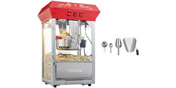 SucceBuy 8/12Oz Electric Popcorn Maker Commercial Popper Machine Automatic Corn Cookware with Scoop Spoon SUS304 Heating Tube