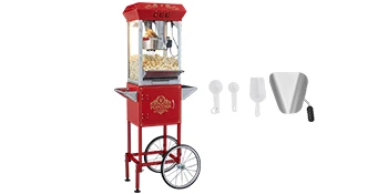 SucceBuy 8/12Oz Electric Popcorn Maker Commercial Popper Machine Automatic Corn Cookware with Scoop Spoon SUS304 Heating Tube