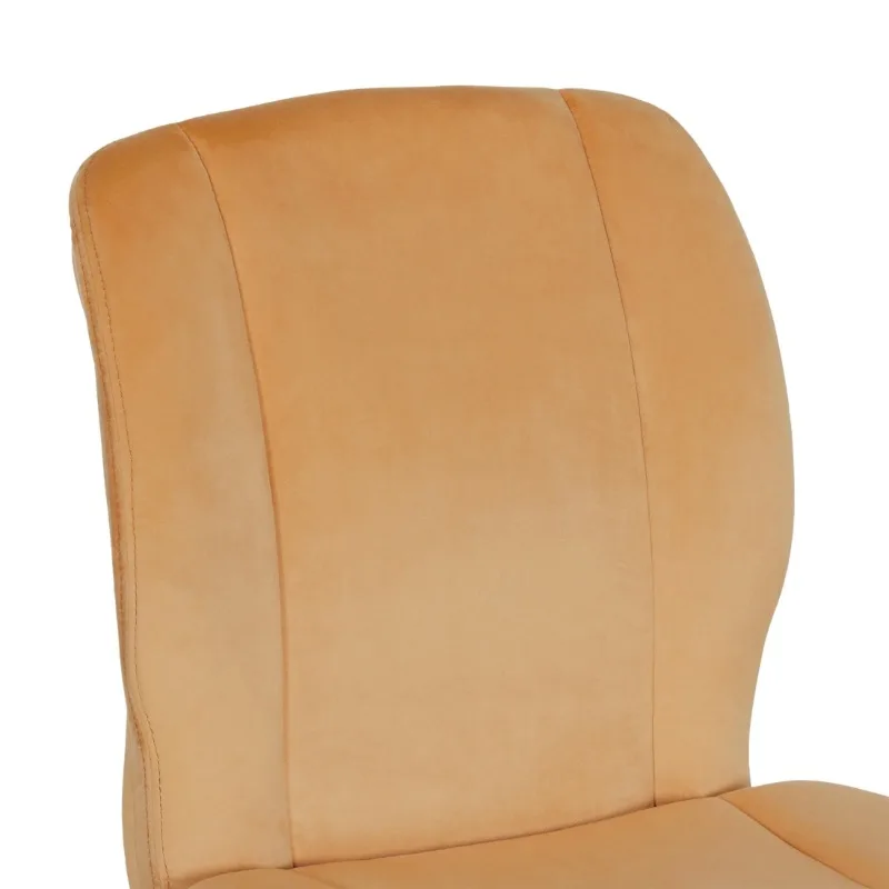 Mainstays Plush Velvet Office Chair, Blush