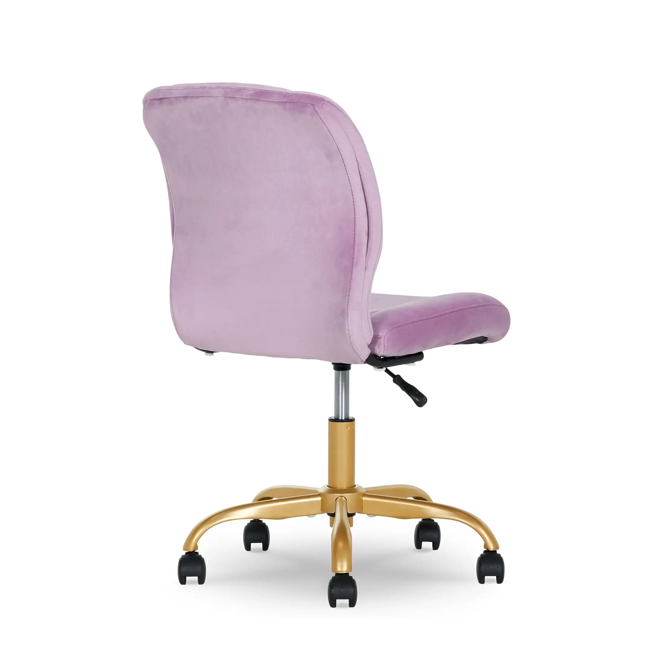 Mainstays Plush Velvet Office Chair, Blush