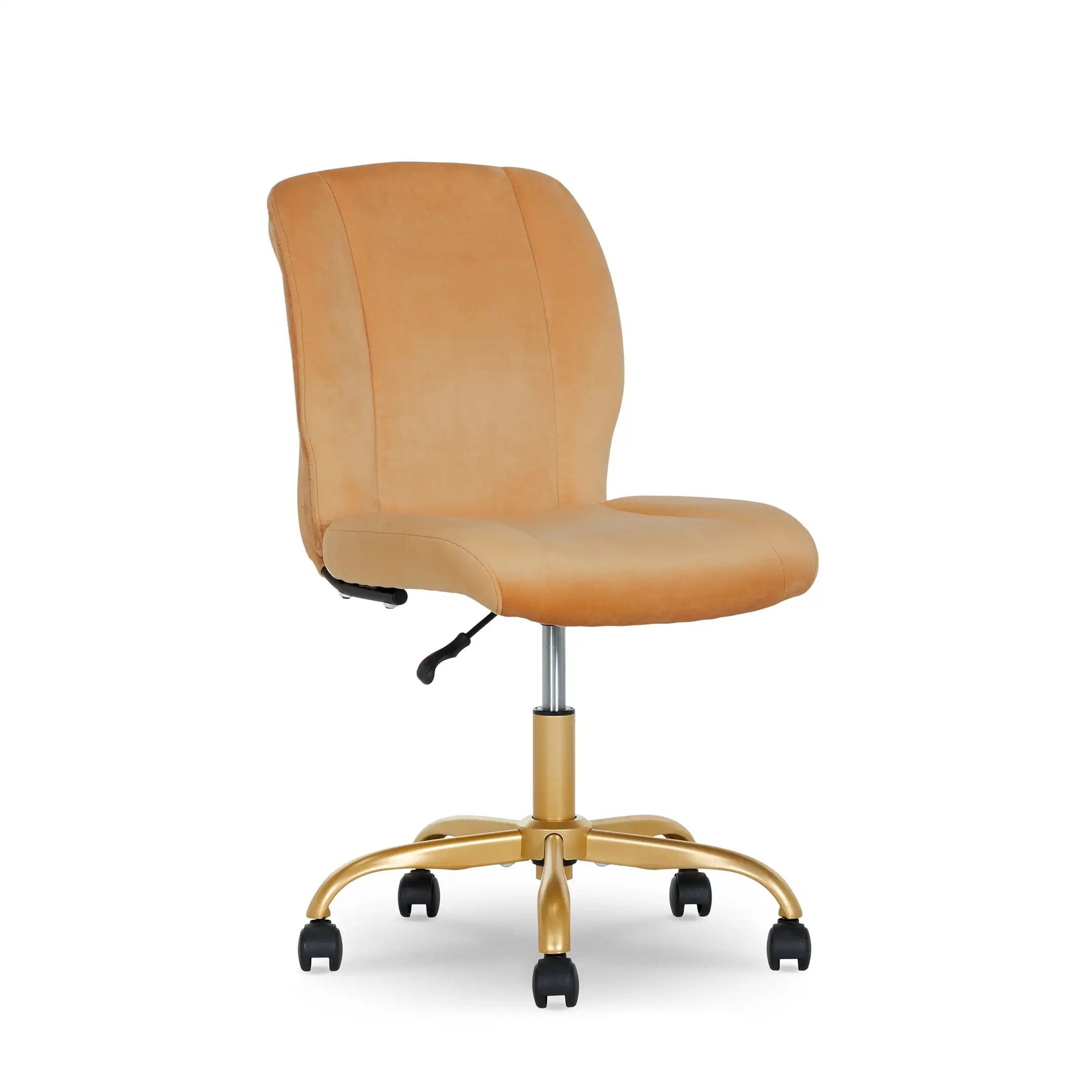 Mainstays Plush Velvet Office Chair, Blush