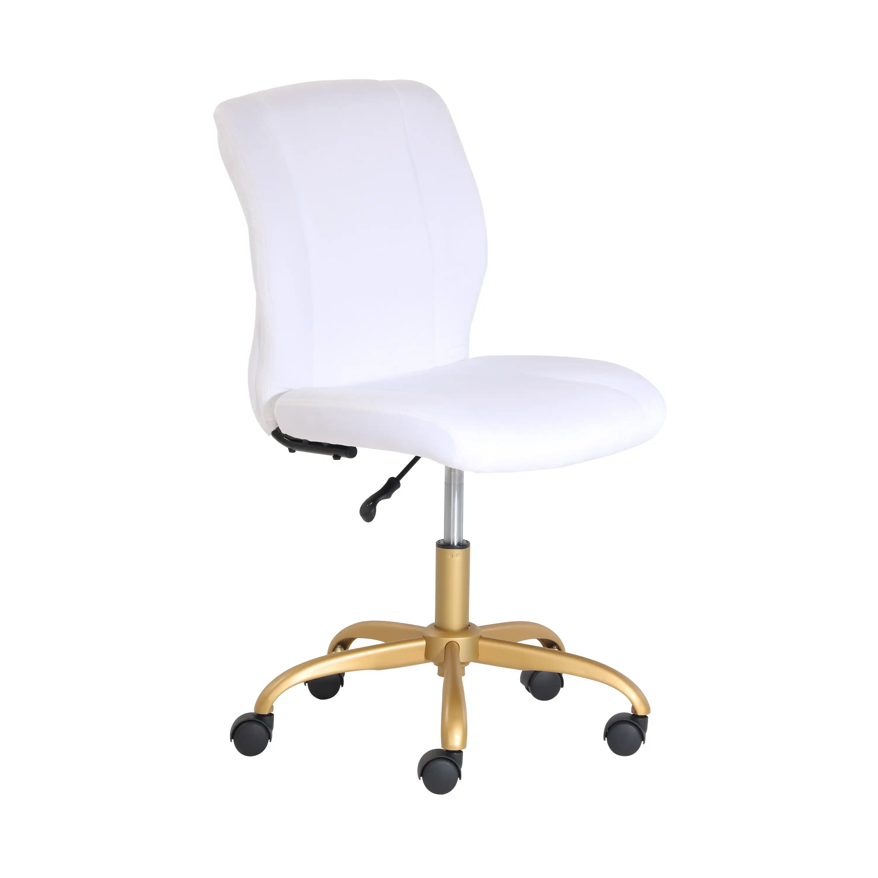 Mainstays Plush Velvet Office Chair, Blush