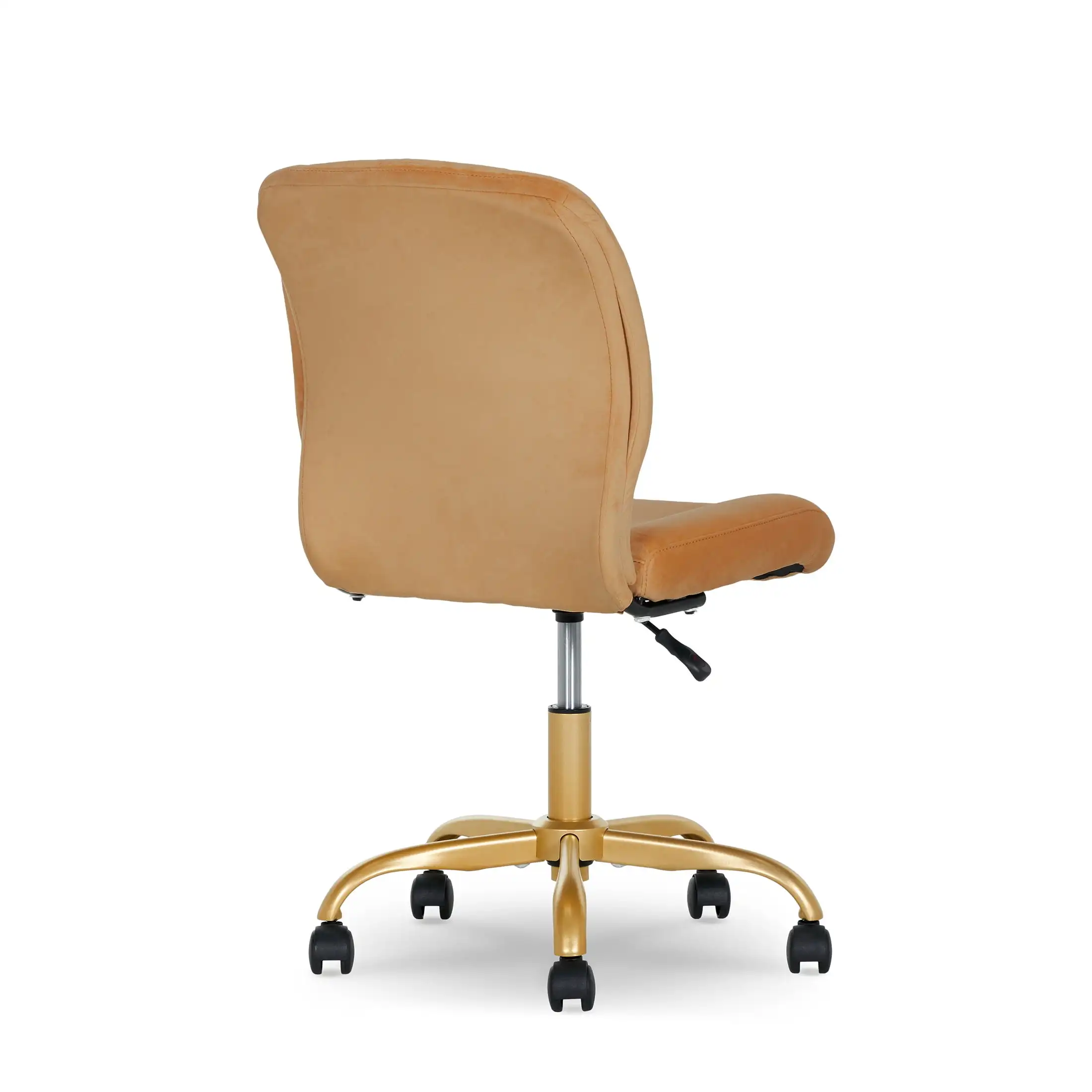Mainstays Plush Velvet Office Chair, Blush