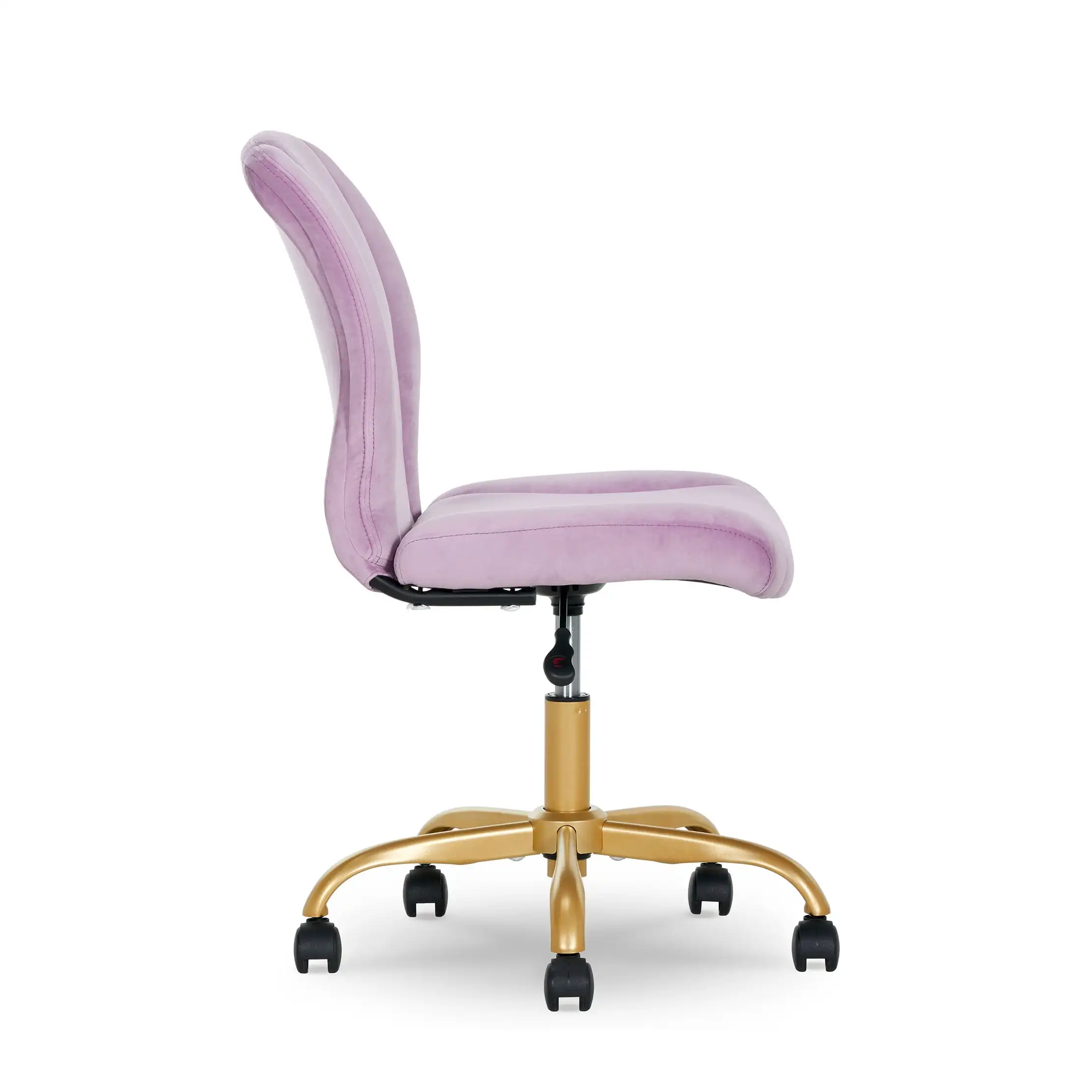 Mainstays Plush Velvet Office Chair, Blush
