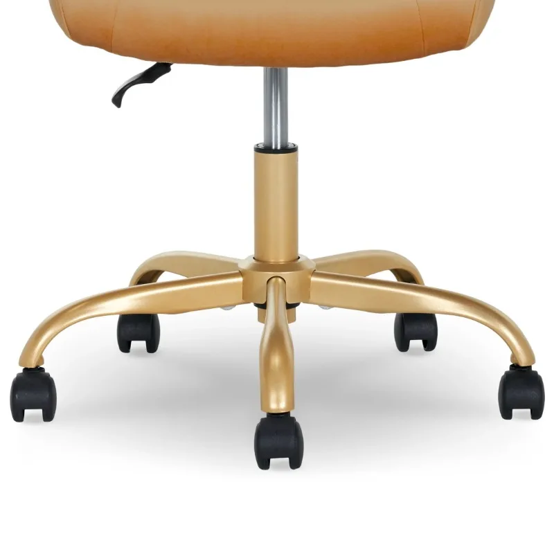 Mainstays Plush Velvet Office Chair, Blush