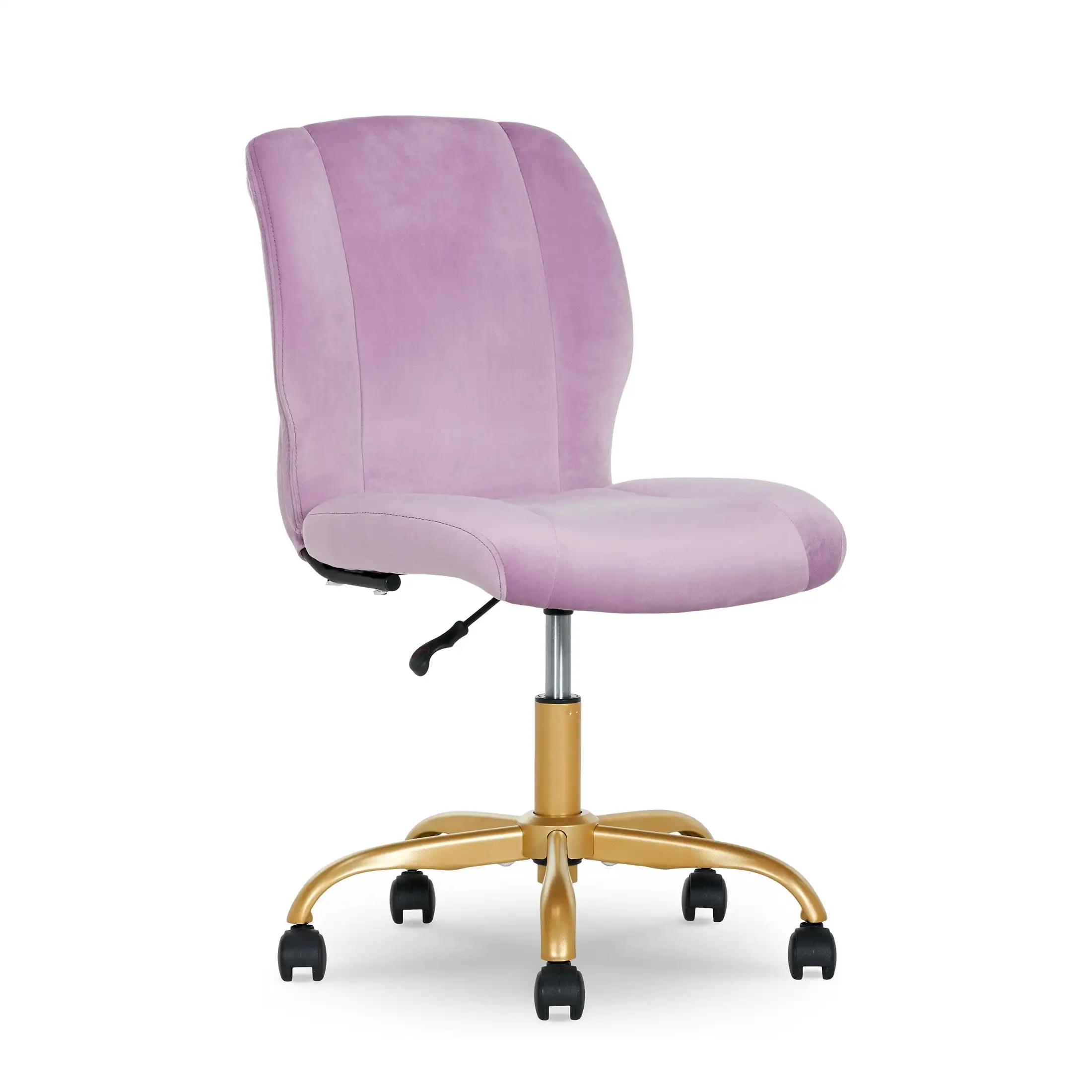 Mainstays Plush Velvet Office Chair, Blush