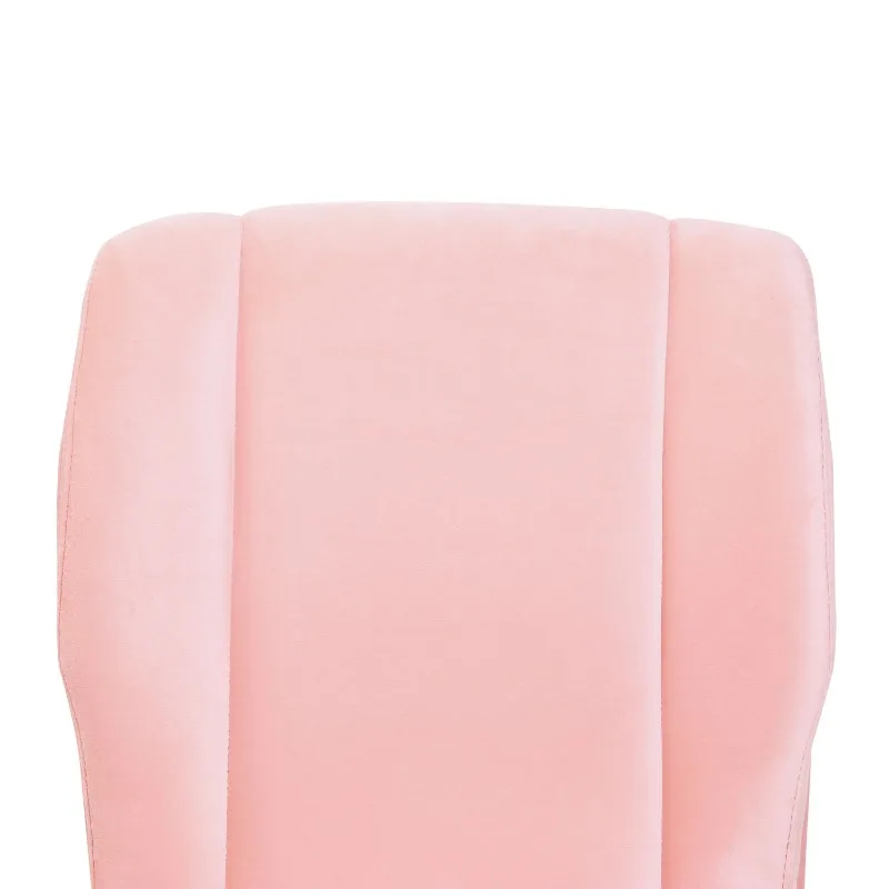 Mainstays Plush Velvet Office Chair, Blush
