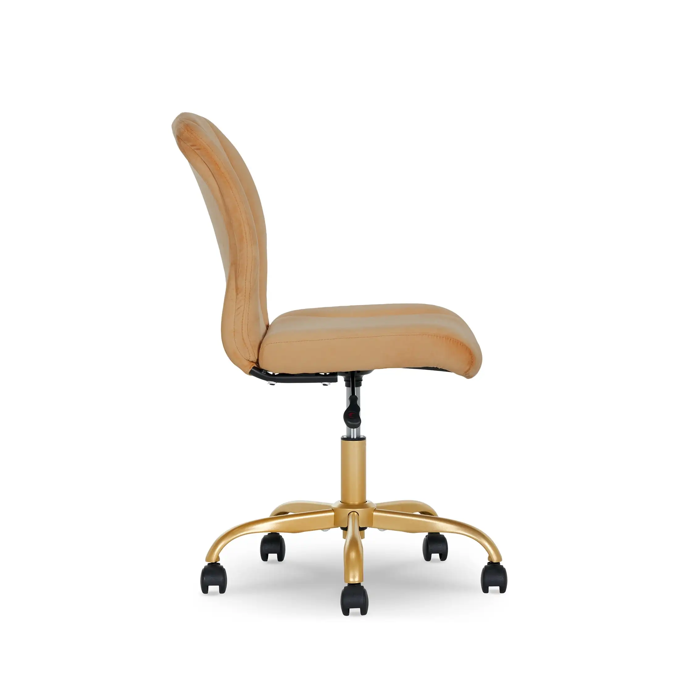 Mainstays Plush Velvet Office Chair, Blush