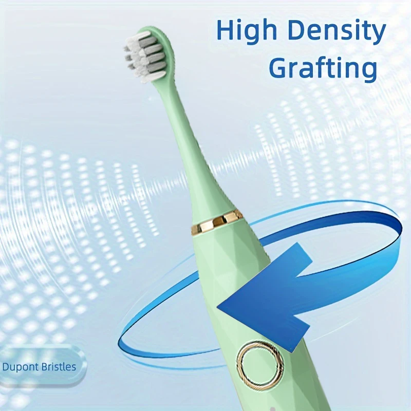 Electric Toothbrush Rotary Cleaning Teeth Brush Waterproof Electronic Tooth Brush With Timer USB Rechargeable Toothbrush 10 Head