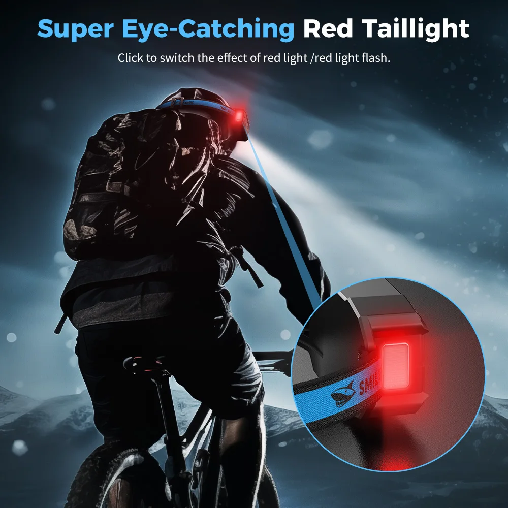1pc Smilingshark TD-0125G MultiColor Headlight ,LED Headlamp & Super Bright Head Lamp , Ultra-Lightweight Head Light for Camping