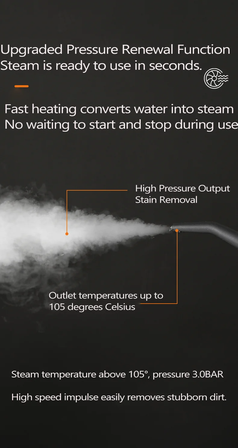 Kitchen oil stains Steam Cleaner High Temperature Disinfection Air Conditioning Kitchen Range Hood Machines cleaning machine