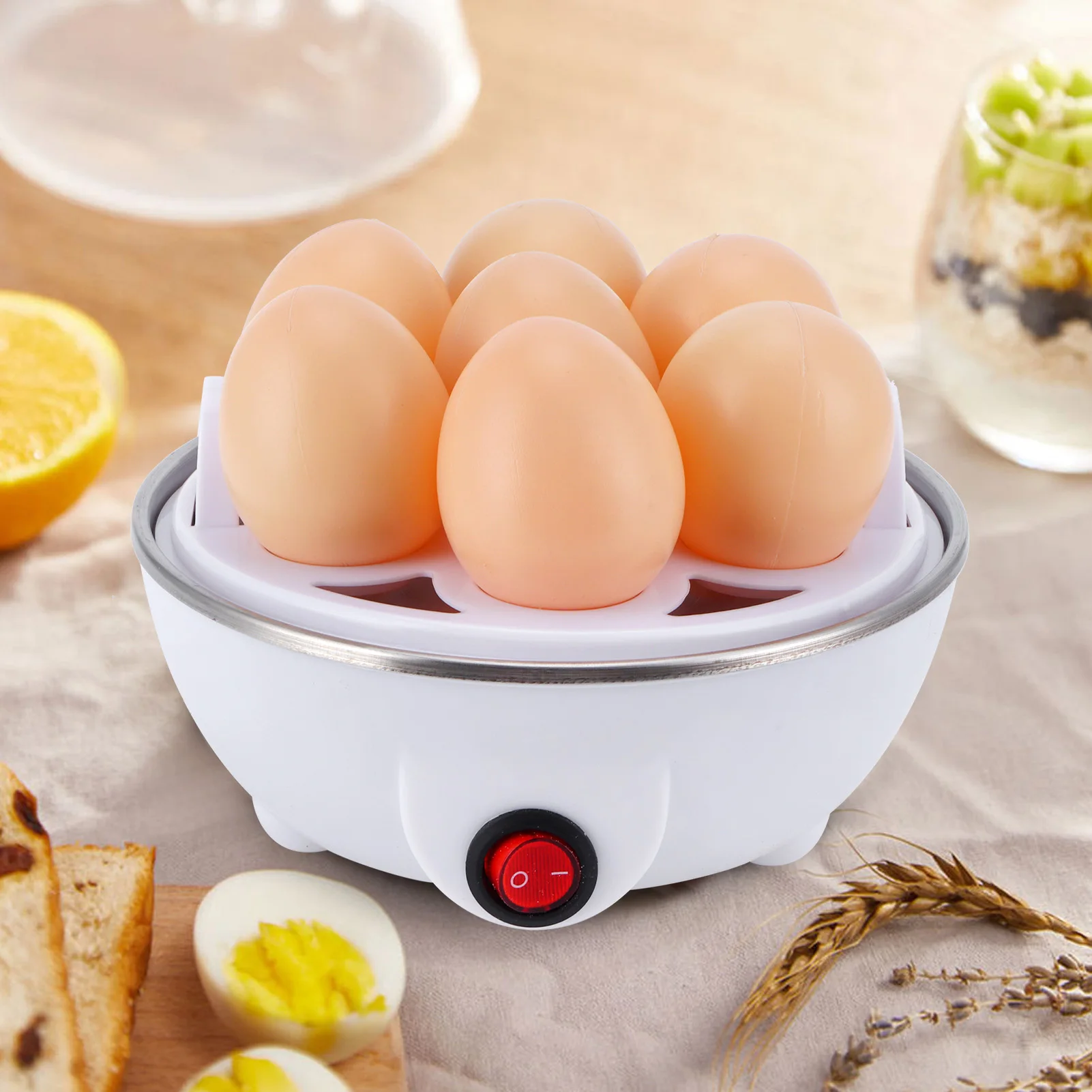 Egg Boiler Egg Cooker Electric Eggs Boiler Multifunctional Eggs Cooker Poacher for Kitchen Use Household Applicance