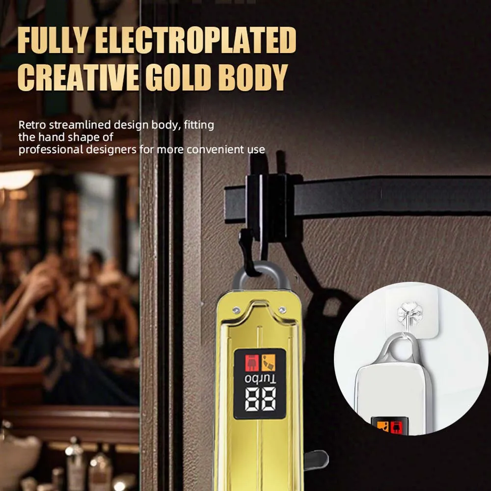 Cordless Electric Hair Clippers for Men,Professional Barber Clippers and Trimmers Set for Hair Cutting Kit with LED Display