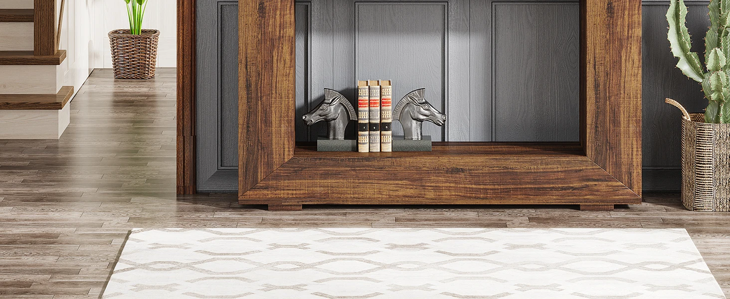Tribesigns 47" Farmhouse Console Table with Storage, Industrial Hallway Sofa Table for Entryway, Living Room