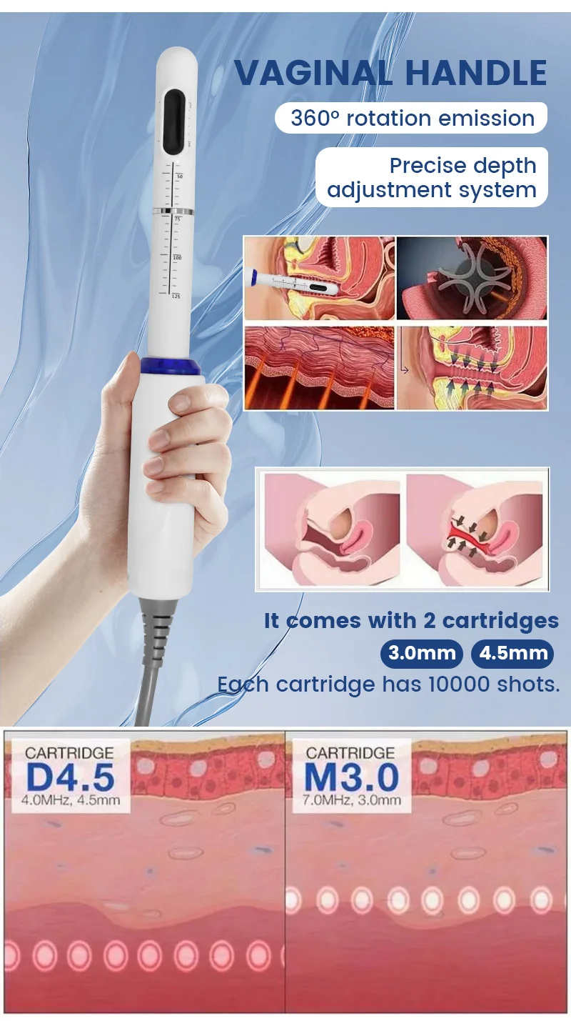 2 in 1 7D HIFU Machine Facial Lifting Skin Tightening Vaginal Tightening Beauty Salon Equipment