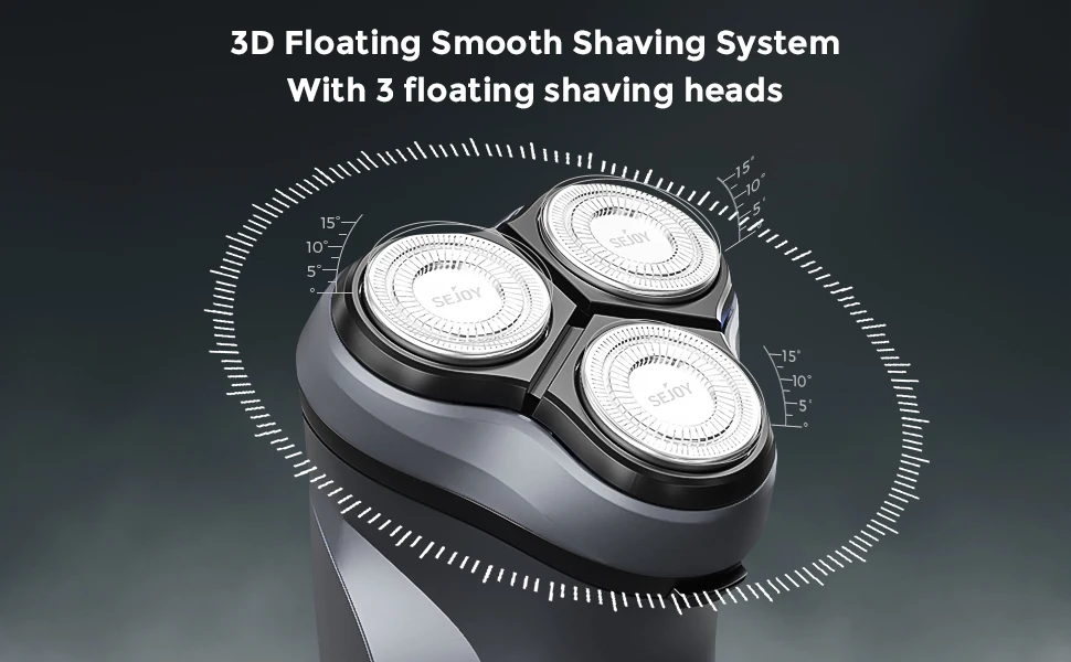 Sejoy BLASTO1 Electric Shaver for Men Rechargeable Electric Razor Triple Floating Head Shaving Machine Beard Trimmer Gift