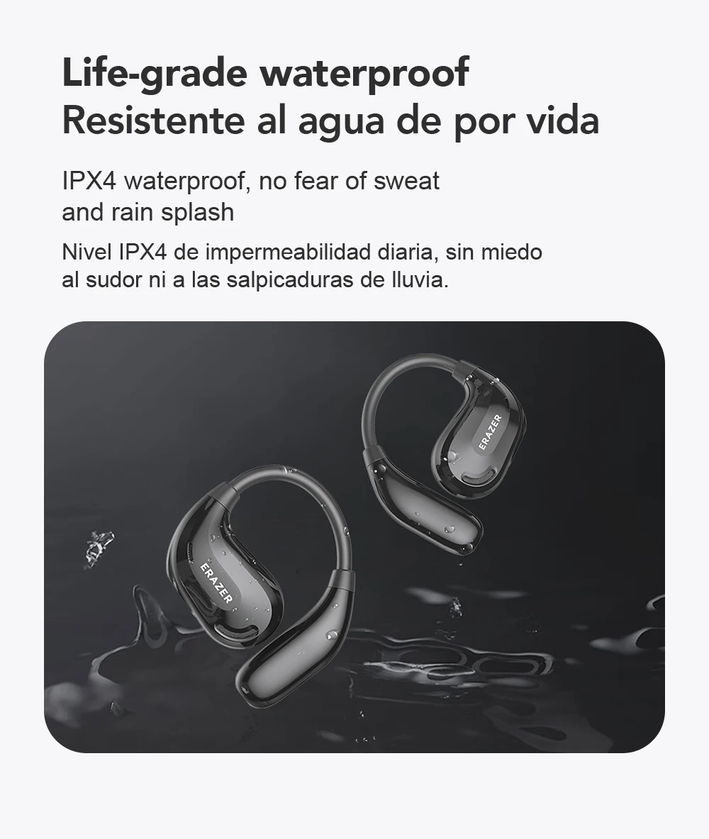 ERAZER XT66PRO Bluetooth Earphones ASMR Headsets DIY APP AI Translator Earbuds Wireless Headphones 13 Hours Long Life Display