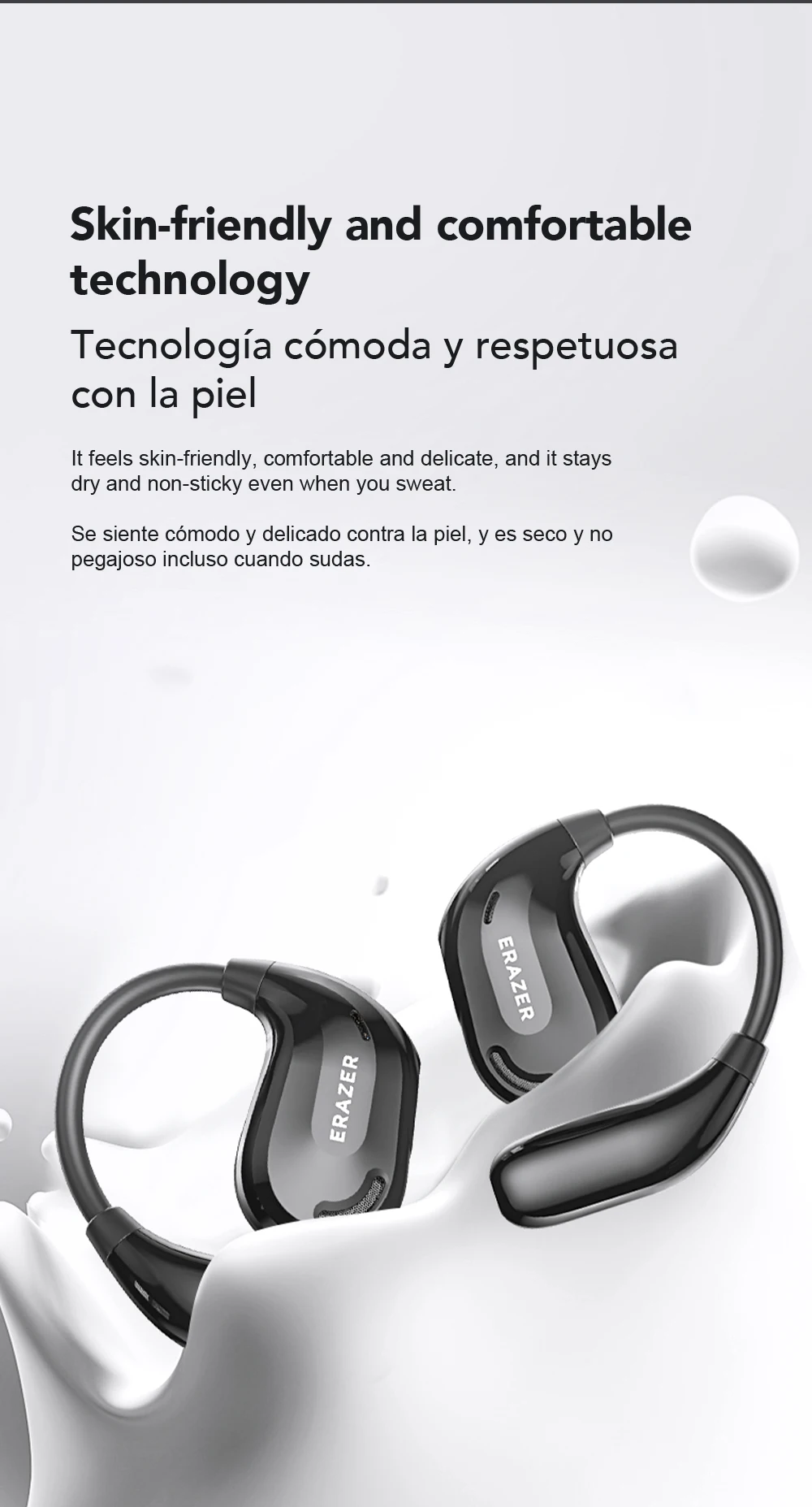 ERAZER XT66PRO Bluetooth Earphones ASMR Headsets DIY APP AI Translator Earbuds Wireless Headphones 13 Hours Long Life Display