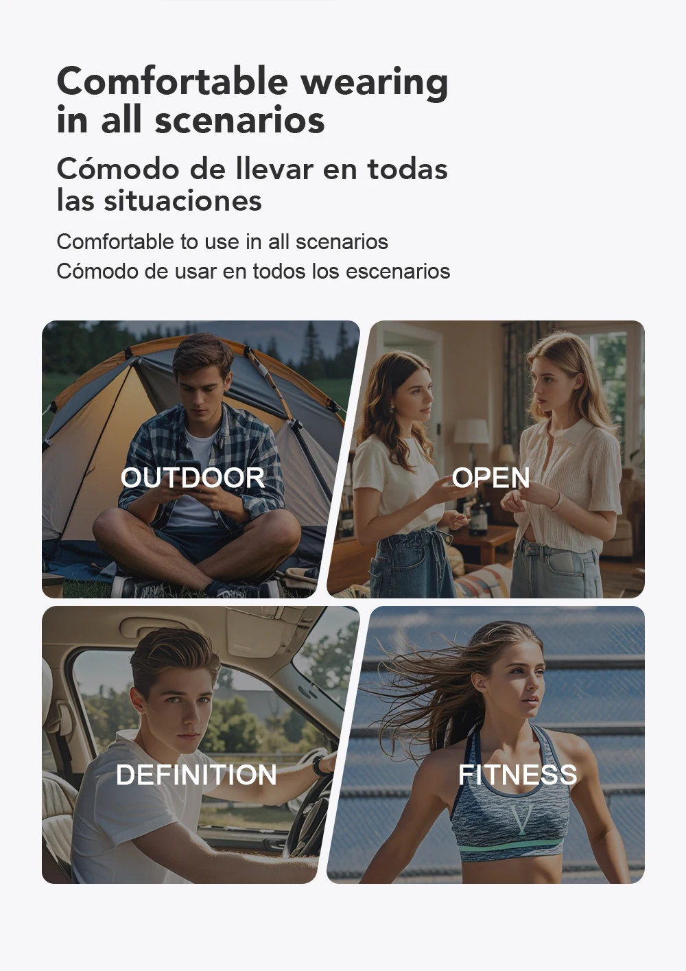 ERAZER XT66PRO Bluetooth Earphones ASMR Headsets DIY APP AI Translator Earbuds Wireless Headphones 13 Hours Long Life Display