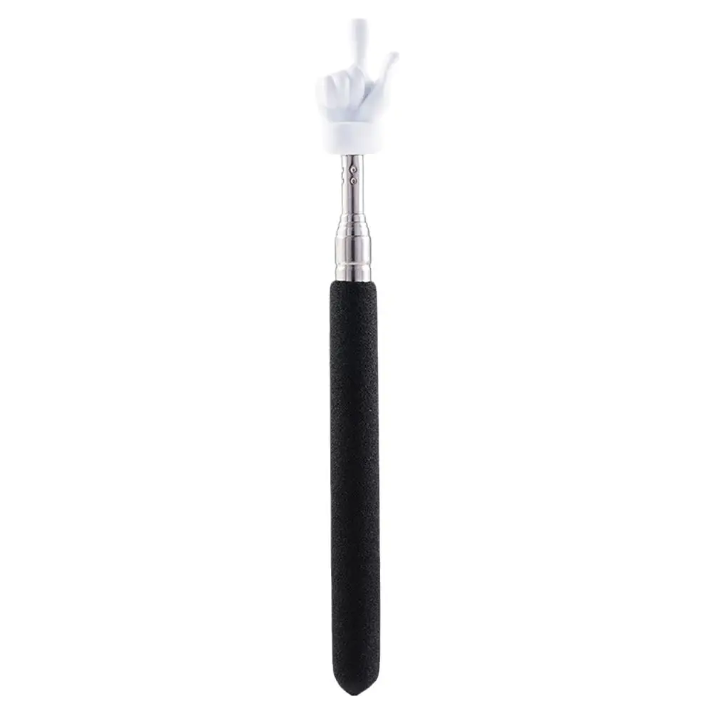 Retractable Teacher Pointer Finger Design StainlessSteel Telescopic School Teaching Pointer Stick Teacher Supplies for Classroom