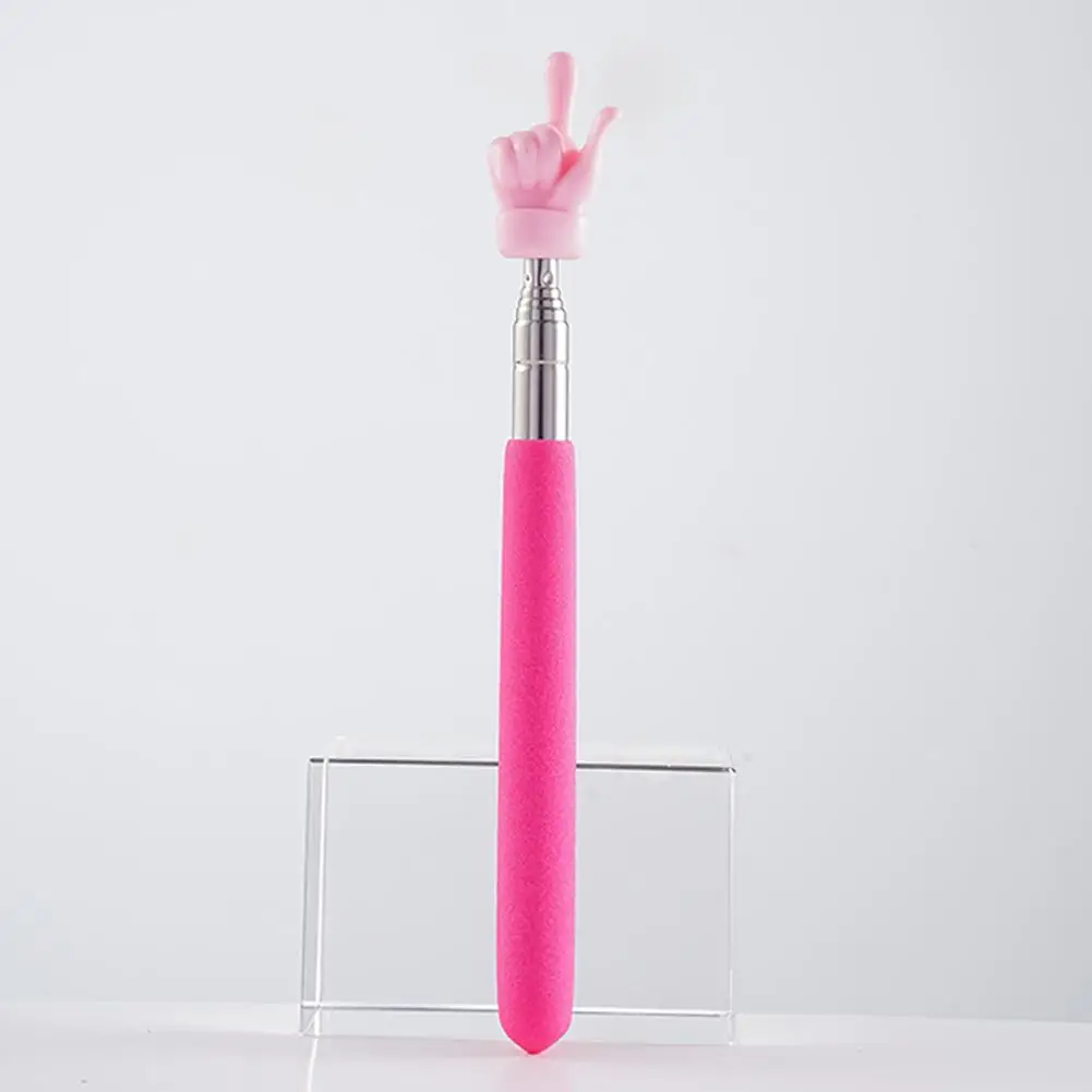 Retractable Teacher Pointer Finger Design StainlessSteel Telescopic School Teaching Pointer Stick Teacher Supplies for Classroom