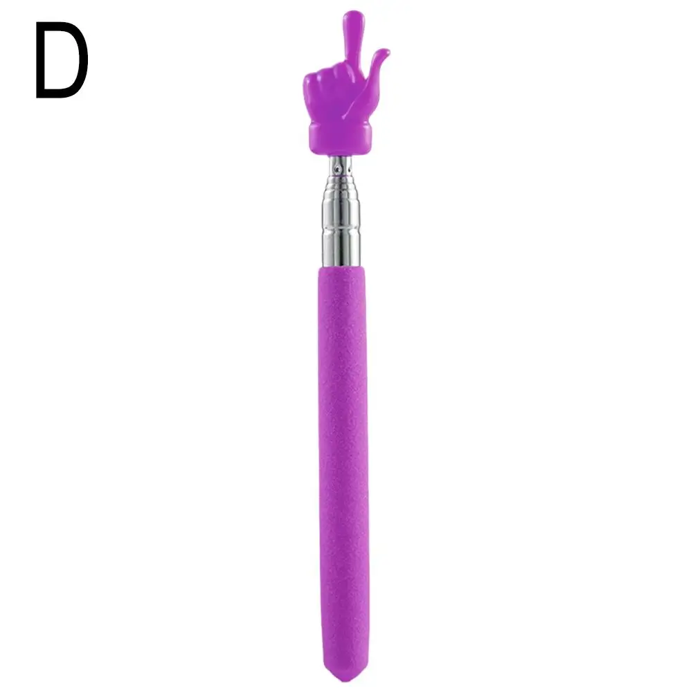 Retractable Teacher Pointer Finger Design StainlessSteel Telescopic School Teaching Pointer Stick Teacher Supplies for Classroom