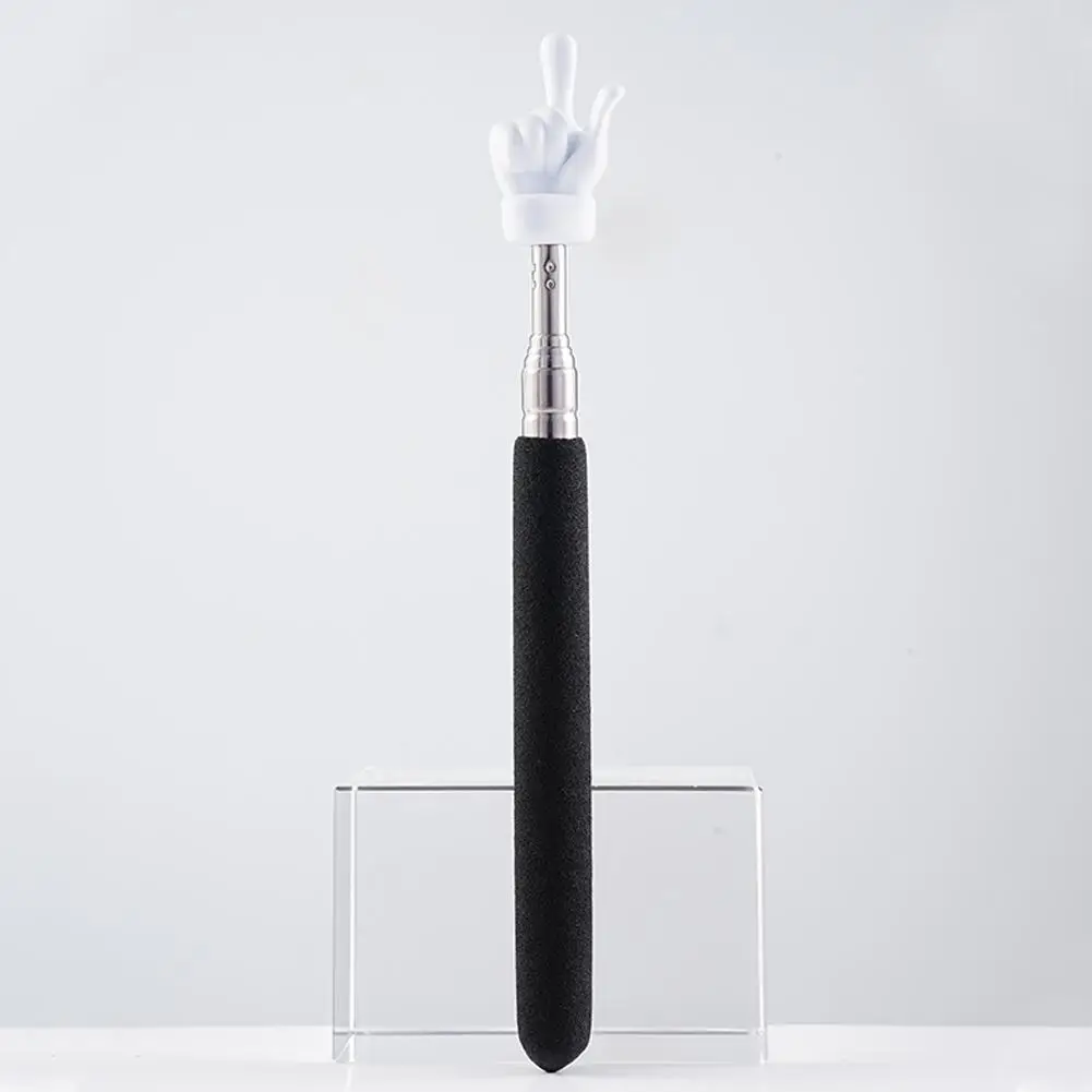 Retractable Teacher Pointer Finger Design StainlessSteel Telescopic School Teaching Pointer Stick Teacher Supplies for Classroom