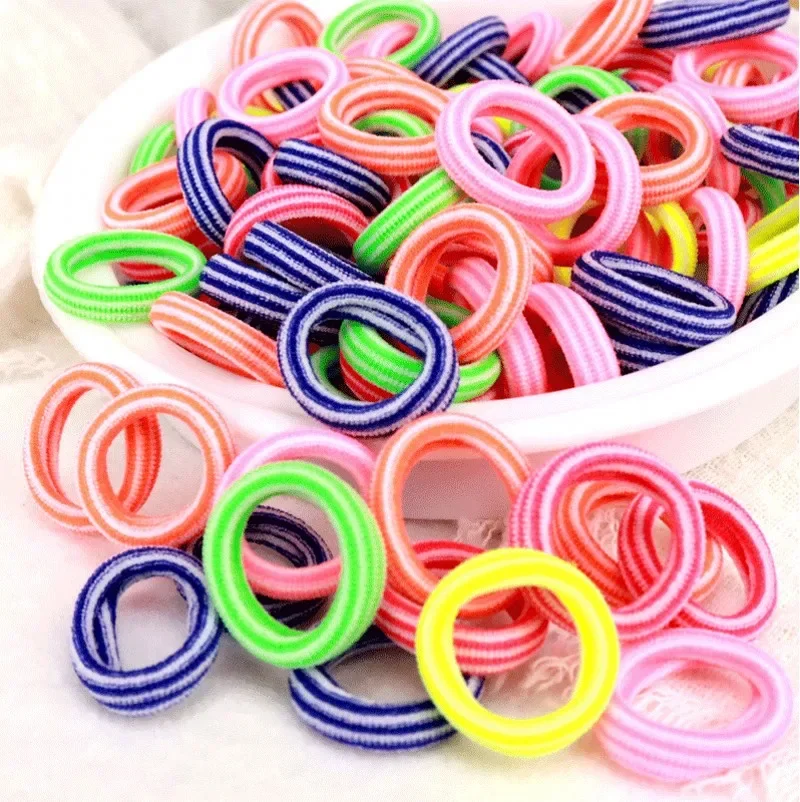 200-1000pcs Women Girls Colorful Nylon Elastic Hair Bands Ponytail Hold Small Hair Tie Rubber Bands Scrunchie Hair Accessories