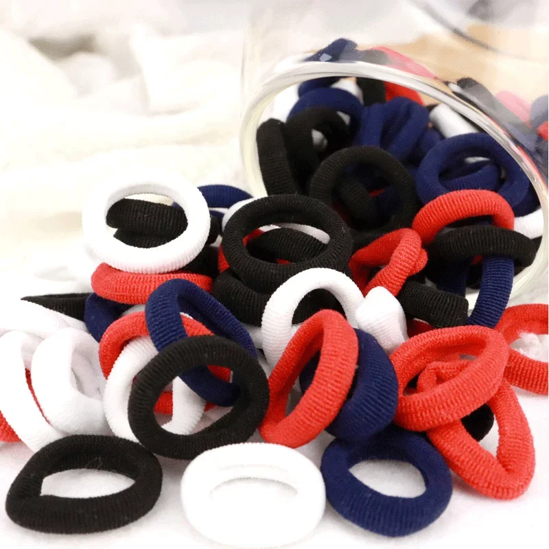 200-1000pcs Women Girls Colorful Nylon Elastic Hair Bands Ponytail Hold Small Hair Tie Rubber Bands Scrunchie Hair Accessories