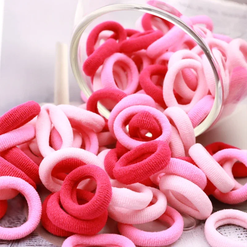 200-1000pcs Women Girls Colorful Nylon Elastic Hair Bands Ponytail Hold Small Hair Tie Rubber Bands Scrunchie Hair Accessories