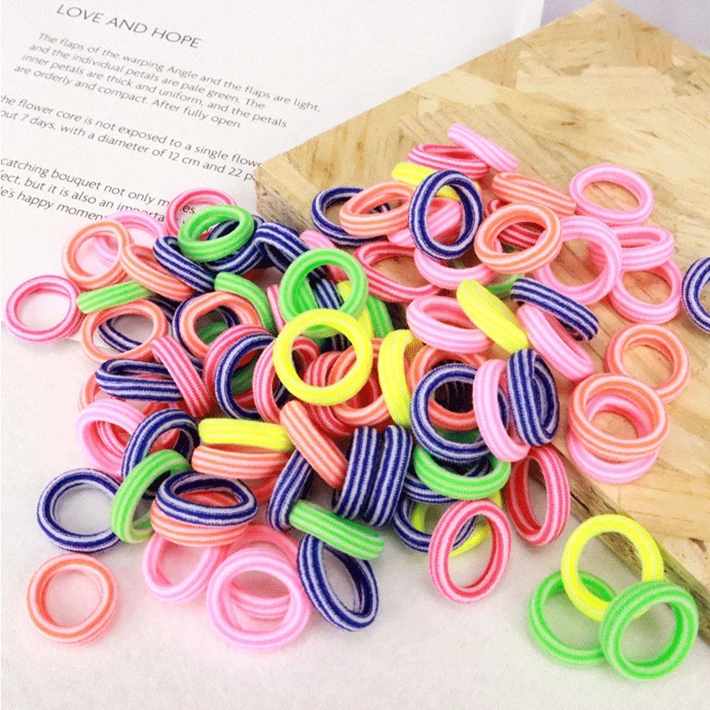 200-1000pcs Women Girls Colorful Nylon Elastic Hair Bands Ponytail Hold Small Hair Tie Rubber Bands Scrunchie Hair Accessories