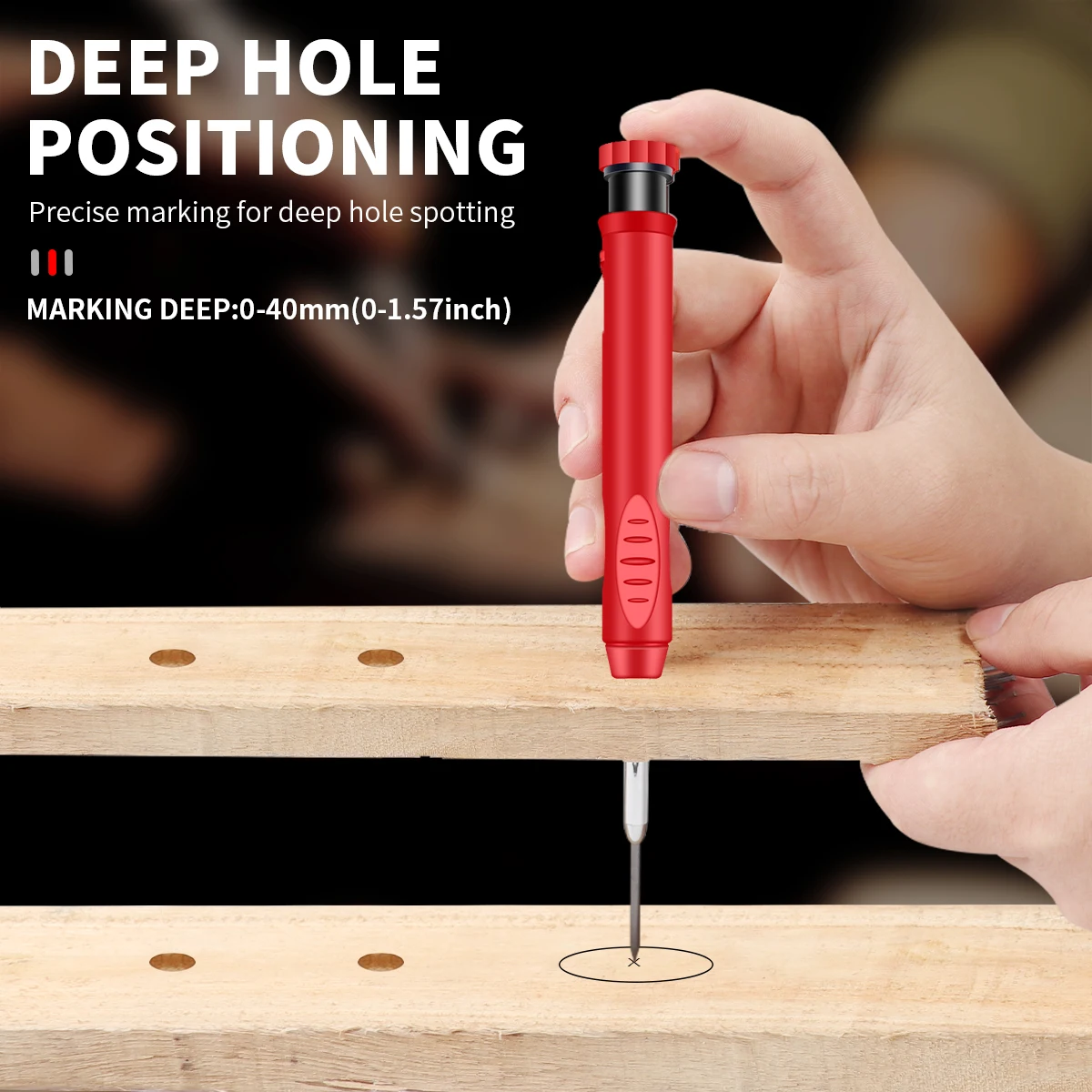 Hot 2.8mm Marking Mechanical Pencil Solid Carpenter Scriber Carpenter Scriber with Sharpener for Woodworking Drawing Stationery