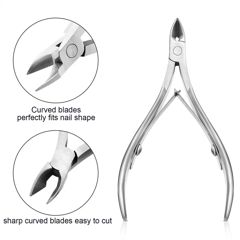 Professional Cuticle Cutter Nail Nippers Scissors Manicure Pusher Pedicure Tong Dead Skin Remover Nail Cuticle Regrowth Tool