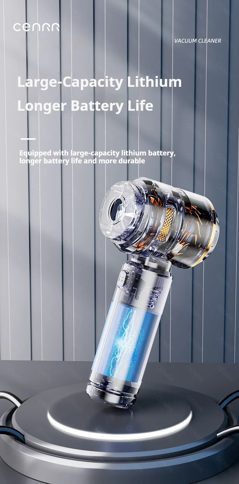 CENRR 998000PA Car Vacuum Cleaner Powerful Portable HandHeld Vacuum Cleaner For Car Wireless Cleaner Robot Car Accessories