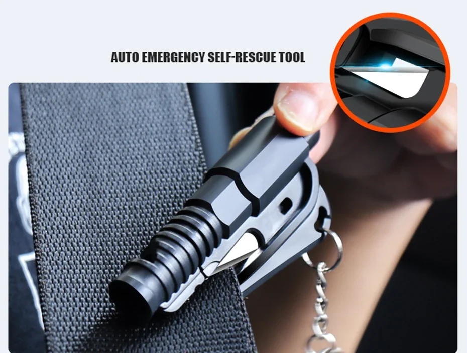 Mini Safety Hammer Keychain Escape Car Life-saving Escape Hammer Window Broken Emergency Glass Breaker