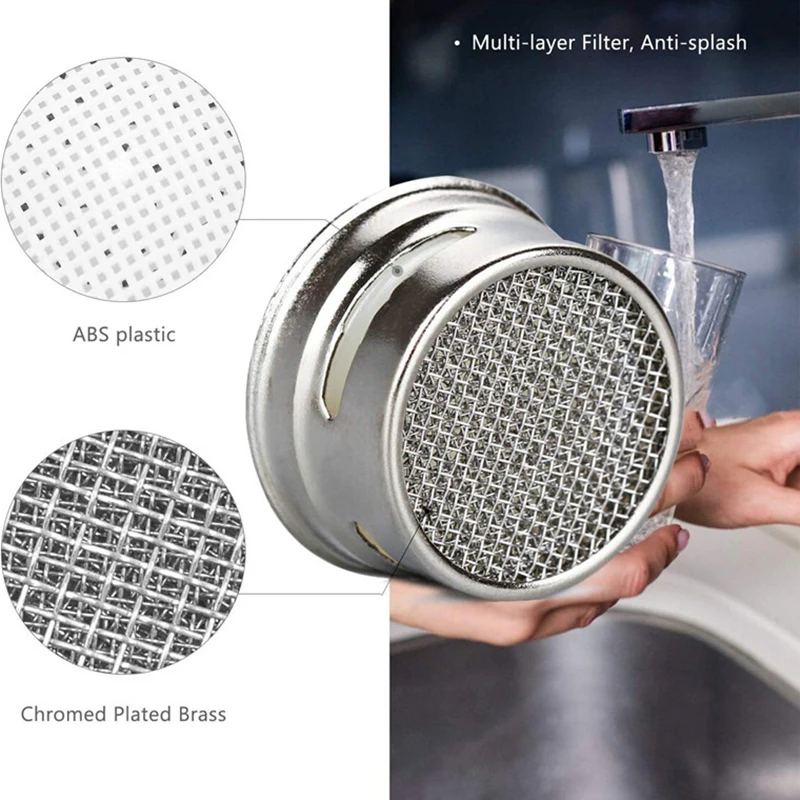 Brass Water Saving Faucet Tap Aerator Replaceable Filter Mixed Nozzle 24mm Thread Bathroom Faucet Bubbler Faucet Replacement