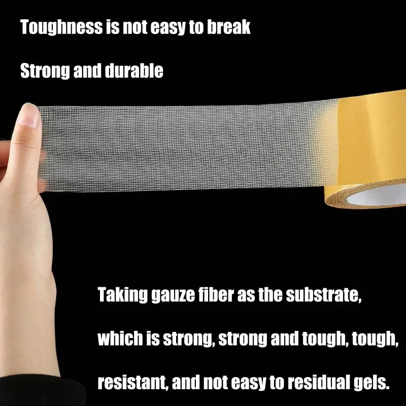 Extra Powerful Double Sided Adhesive Super Strong Double Sided Tape Non-slip Waterproof Translucent Mesh Tape Kitchen Bathroom