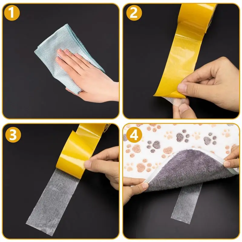 Extra Powerful Double Sided Adhesive Super Strong Double Sided Tape Non-slip Waterproof Translucent Mesh Tape Kitchen Bathroom
