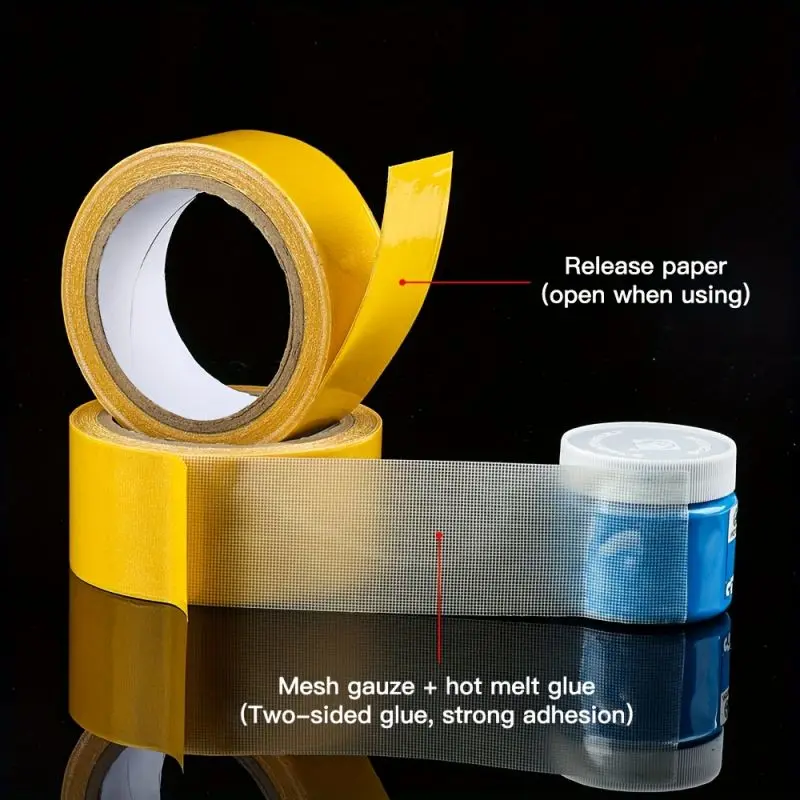 Extra Powerful Double Sided Adhesive Super Strong Double Sided Tape Non-slip Waterproof Translucent Mesh Tape Kitchen Bathroom