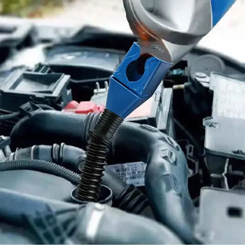 Foldable Car Motorcycle Refueling Gasoline Engine Plastic Oil Funnel Filter Transfer Tool Flexible Funnel Draining Tool