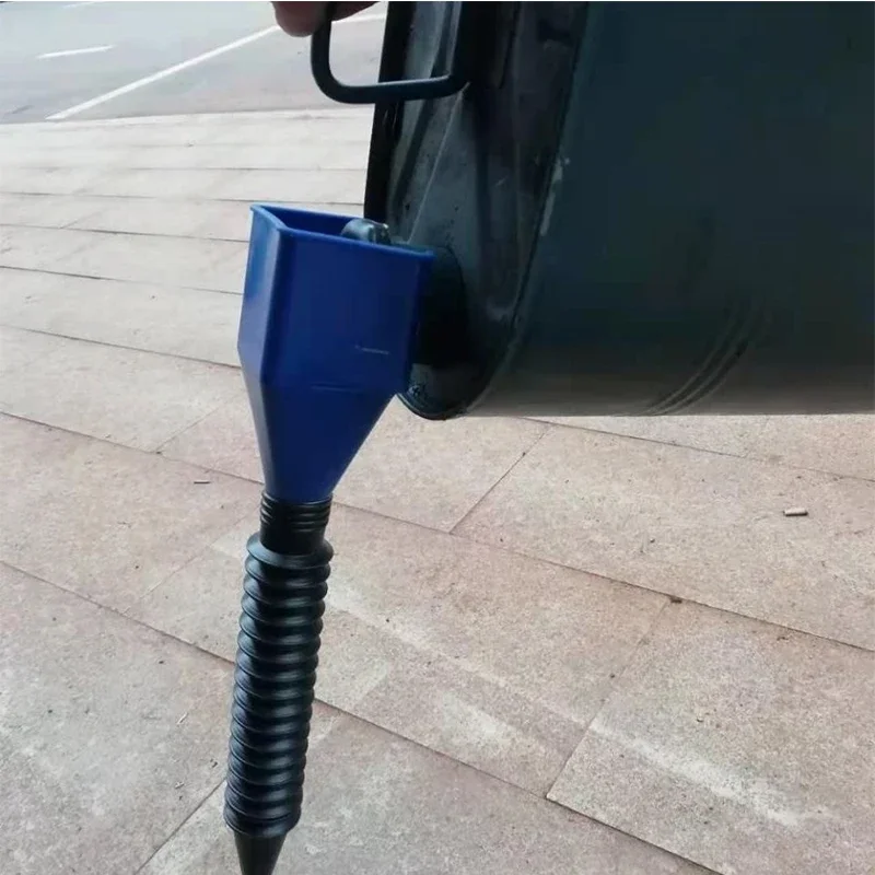 Foldable Car Motorcycle Refueling Gasoline Engine Plastic Oil Funnel Filter Transfer Tool Flexible Funnel Draining Tool