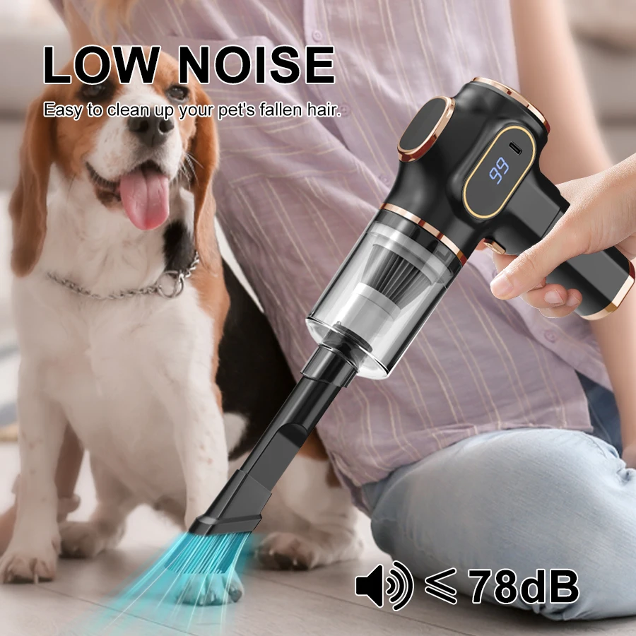 ABS Car Vacuum Cleaner Household Appliances Portable Battery long life Powerful Vacuum Cleaner Suitable for Cleaning Car Debris