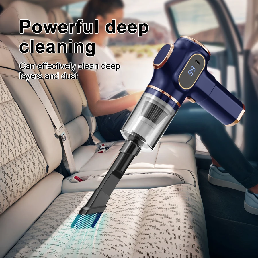 ABS Car Vacuum Cleaner Household Appliances Portable Battery long life Powerful Vacuum Cleaner Suitable for Cleaning Car Debris