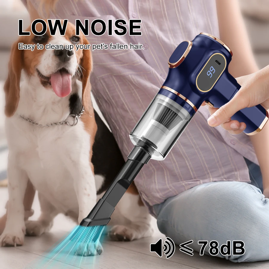 ABS Car Vacuum Cleaner Household Appliances Portable Battery long life Powerful Vacuum Cleaner Suitable for Cleaning Car Debris