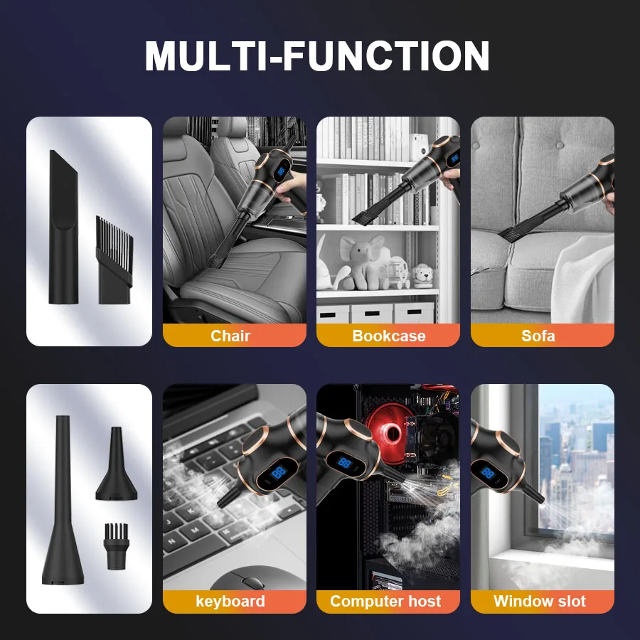 ABS Car Vacuum Cleaner Household Appliances Portable Battery long life Powerful Vacuum Cleaner Suitable for Cleaning Car Debris