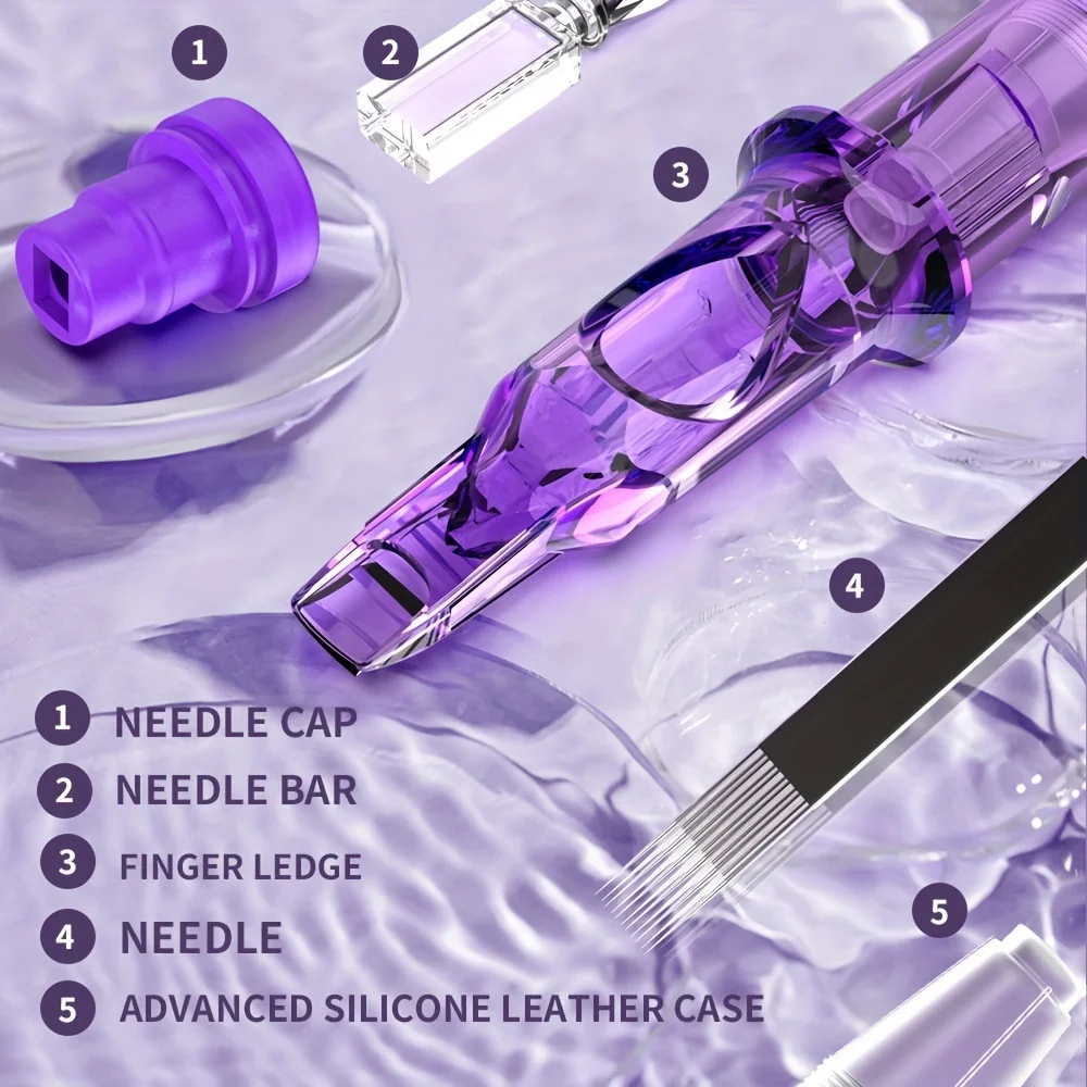 Goldplume 50 Tattoo Needles Set - Multiple Models Mixed Includes 3Rl 5Rl 7Rl 9Rl 5Rs 7Rs 9Rs 13Rm 15Rm 07m1 Professional Needles with Security Film Box