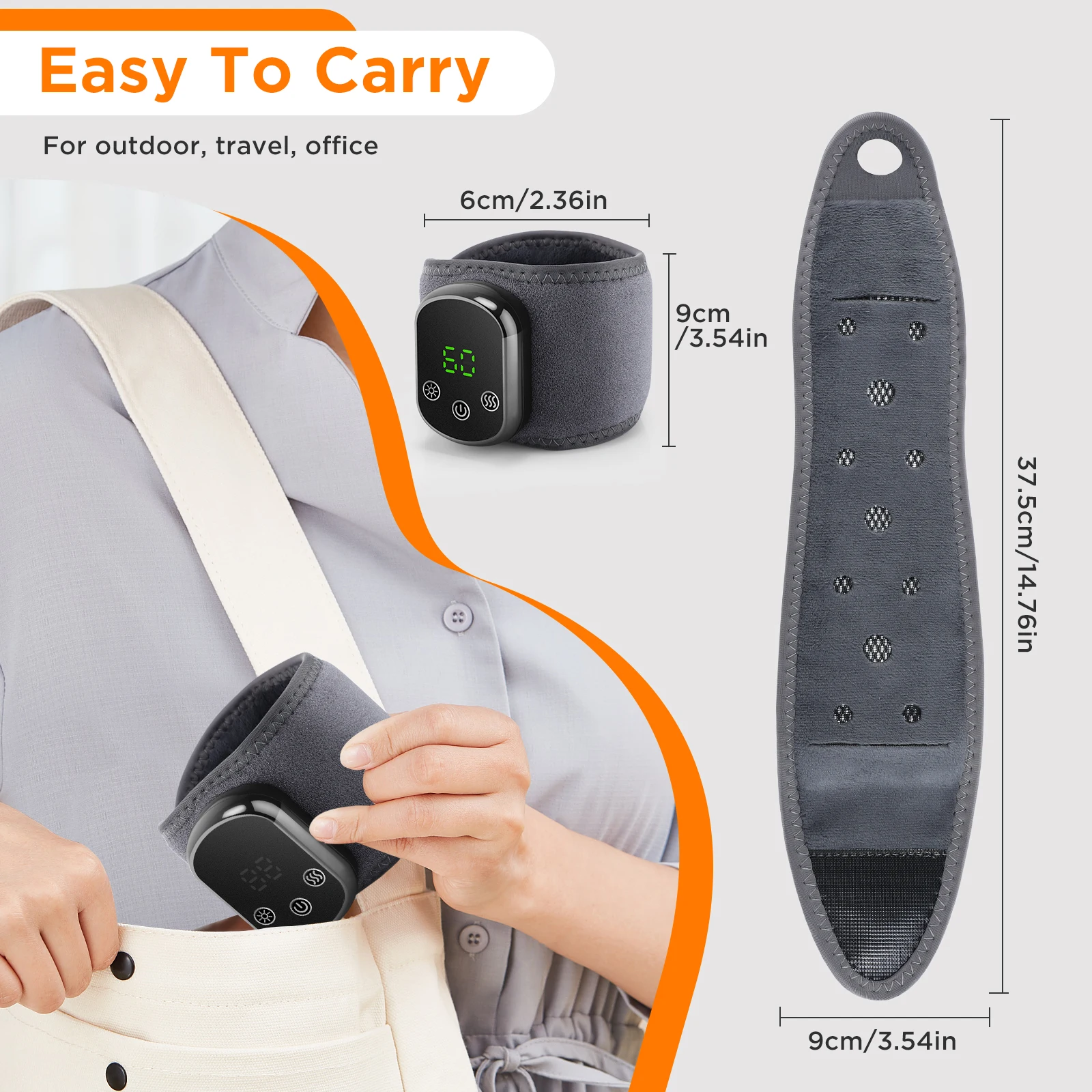 Electric Heating Wrist Massager Wrist Brace Protector Wrap Vibration Massage Relieves Tenosynovitis Carpal Tunnel Fatigue Relief