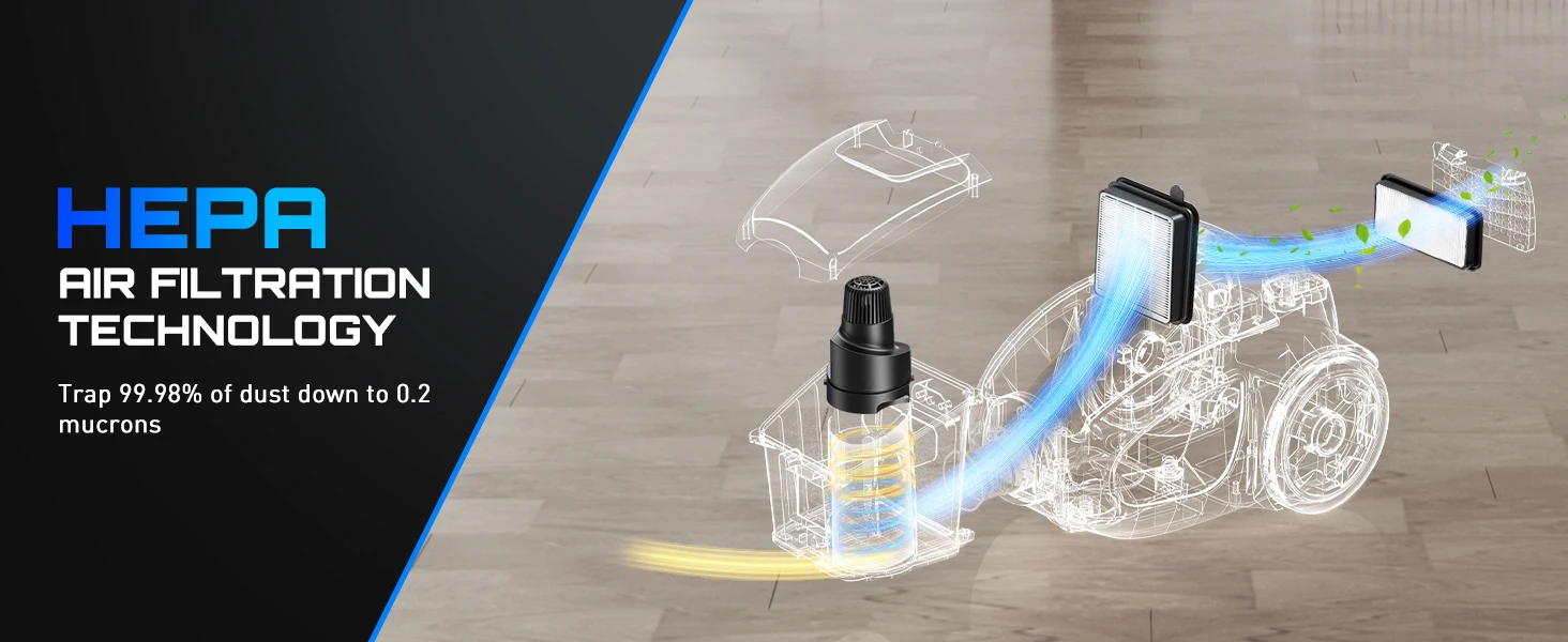 Canister Vacuum Cleaner, 40Kpa 1600W Powerful,3.7QT Large Dust Cup Vacuum for Hard Floors, Carpets, Pet Hair